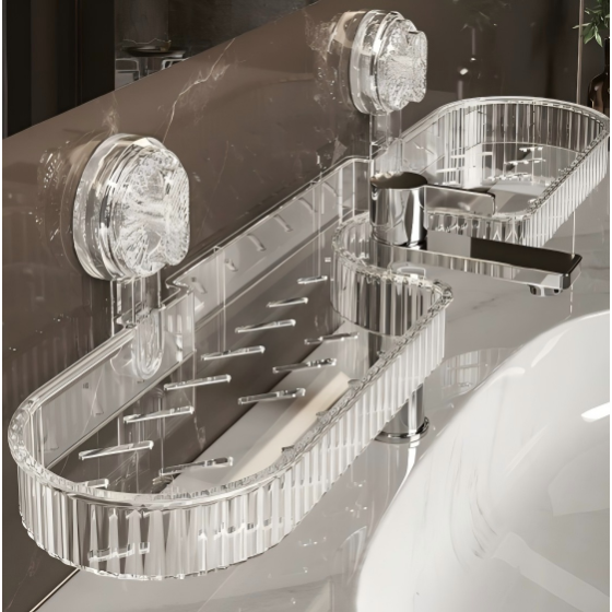 YR suction cup faucet storage rack