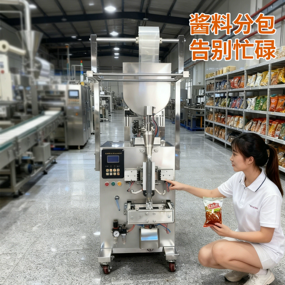 辣椒番茄花生酱灌装机液体膏酱体定量封口机全自动包装灌装机